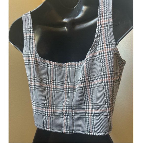 Vintage Checkered Crop Top - Picture 3 of 5
